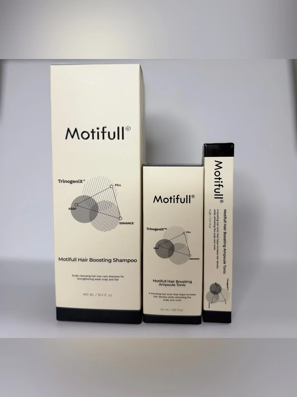 Motifull Hair Boosting 3-Piece Set Shampoo + Ampoule Tonic